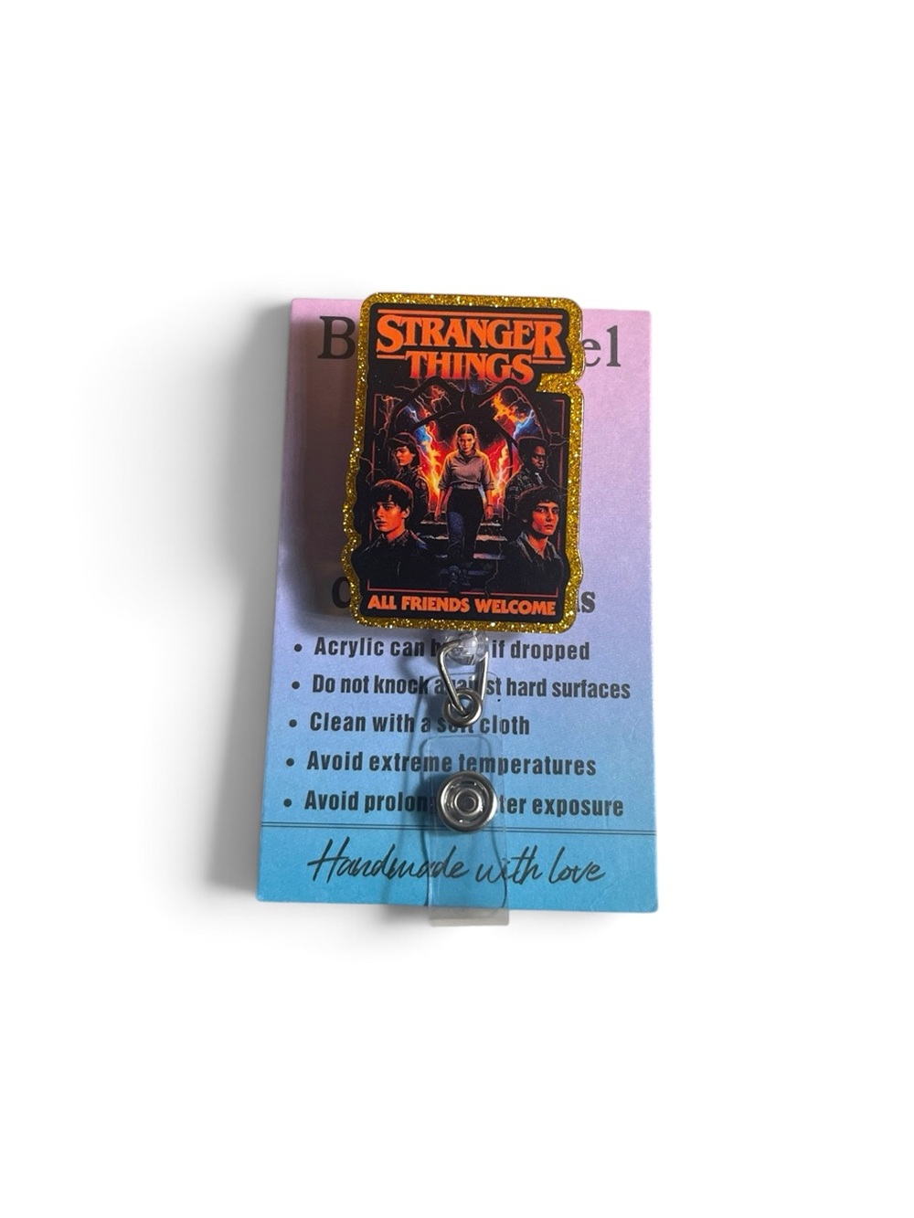 Stranger Things Badge Reel - Black & Gold